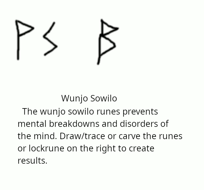 Wunjo Sowilo bindrune script