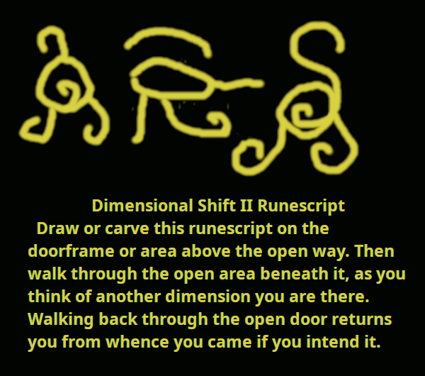 Dimensional shifting runescript II